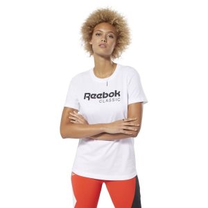 Koszulki Damskie Reebok Classic Białe PL 18PBIQZ